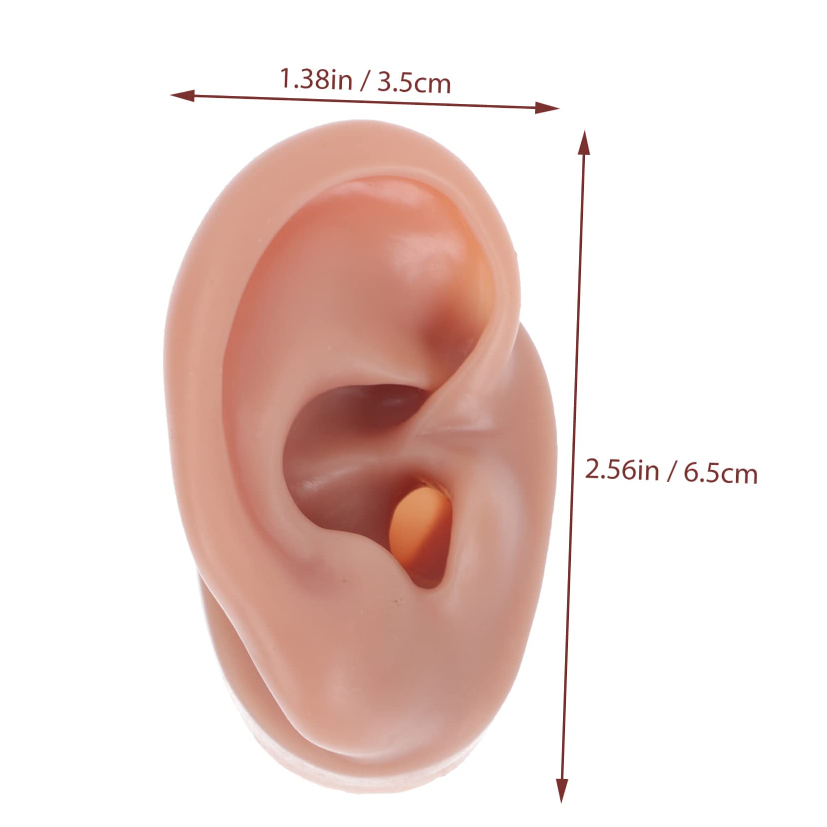 TOVINANNA Silicone Ear Model for Piercing Training Human Ear Display for Studs Practice