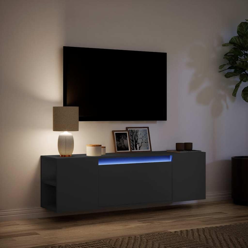 Wisząca LED podświetlenie Czarny 135x31x39 5 cm
