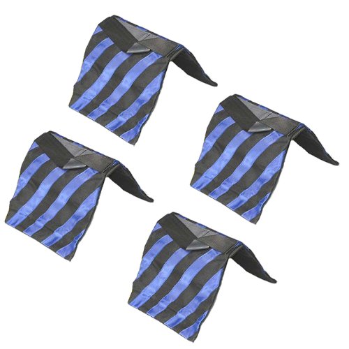 ePhoto 4PCS Heavy Duty Light Stand SANDBAG Sand Bags Heavy Duty SADDLEBAG Design Holds 20LBS MAX 4BLUE