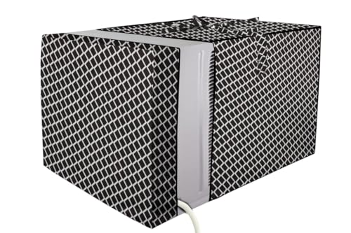 Image of Stylista Elastic fit Waterproof Window ac Cover Compatible for O-General 0.75 Ton AMGB09BAWA-B Dustproof Cover for Inner and Outer Section, Check Grey