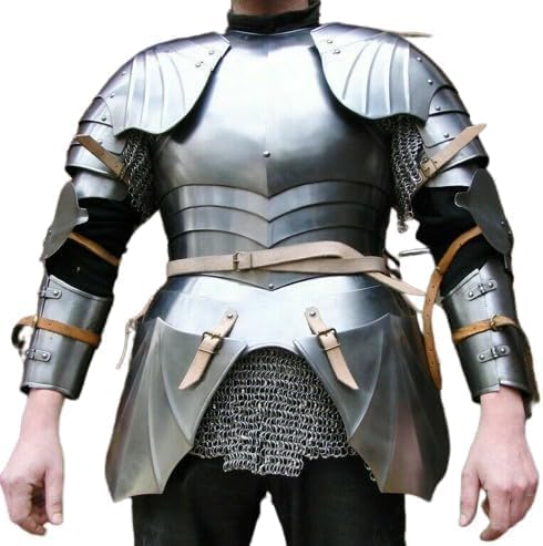 Medieval Half Body Lady Armor Suit With Cuirass & Puldrons Set