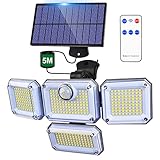 💖【Resistente a la intemperie y duradero】 La luz exterior está hecha de material ABS duradero de alta resistencia con una clasificación de impermeabilidad de IP65, que puede soportar varios climas extremos como nieve, heladas, altas temperaturas y lluvia. Esta luz de inundación solar se puede usar ampliamente en jardines, cocheras, patios, cercas, patios, puertas de entrada, balcones, caminos, escaleras, almacenes, patios, etc.