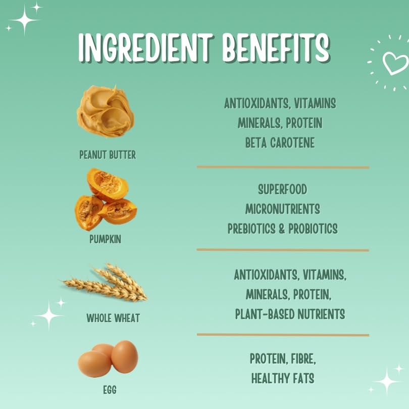 Puppy Treats - Peanut Butter & Pumpkin Dog Treats, Crunchy Training Biscuits, All Natural, Human Grade, Vegetarian, Low Calorie, Made in Canada, 100 g image 1