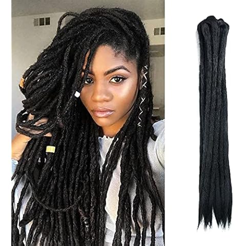 Extensiones de rastas de doble extremo Ramas sintéticas hechas a mano Cover