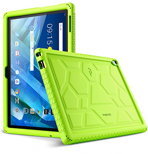 Lenovo Moto Tab Case, Poetic TurtleSkin Series [Corner/Bumper Protection][Grip][[Bottom Air Vents] Protective Silicone Case for Lenovo Moto Tab (X704A)/Lenovo Tab 4 10 Plus Tablet - Green