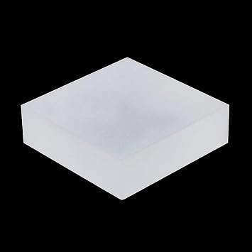 Frosted Acrylic Crystal Square Column Display Base Light Guide Brick Display Rectangular Block Fine Workmanship Stand Solid Risers Cube,80x80x25mm