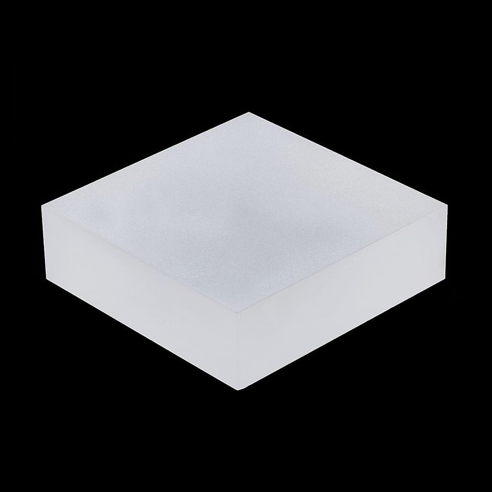 RISHORI Frosted Clear Acrylic Square Cubes Blocks Crystal Square Column Display Base Light Guide Brick Rectangular Block Fine Workmanship Stand Solid Risers,50x50x25mm