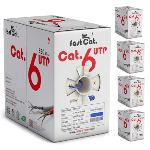 Cable Ethernet Cat 6 1000ft Caja de 5 Unidades