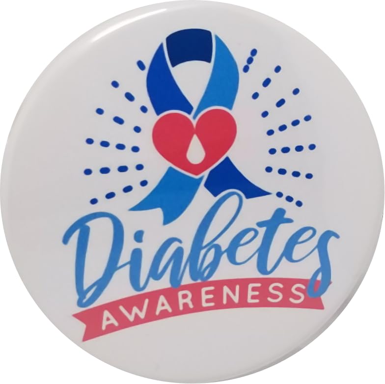 Miniatura 2 de Diabetes awareness pin - single 2.25" pinback button