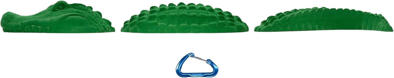 Atomik Rock Climbing Holds 3-Piece Alligator in Green