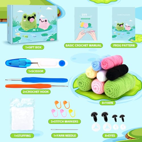 Kit de crochet débutants grenouilles : l'idée cadeau créative pour petits et grands