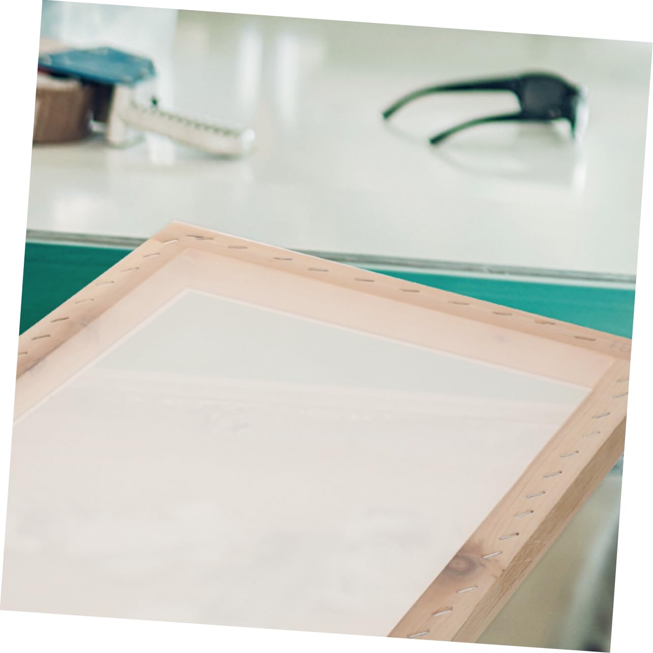 Operitacx Set 1 Accessori Stampa Serigrafica Spatola in Legno e Gomma, Resistente a Graffi, Angoli Arrotondati, per Stampa Manuale e Grafica di Qualità