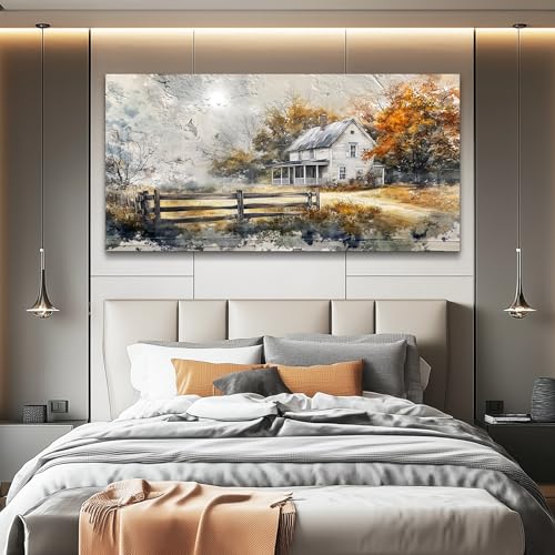 KELIYUAN Canvas Wall Art For Living Room Bedroom Wall Decor Home Office Dining Room Abstract Ink Landscape Painting Painting Room Hallway Prints Retro style Artwork Picture Wall Decoration 20x40 In