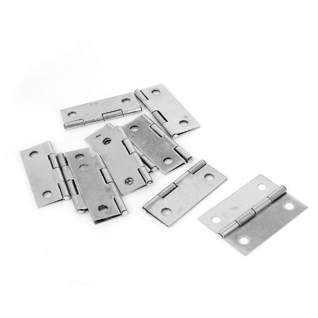 New Lon0167 10 Pcs Featured 1.4" Long Silver reliable efficacy Tone Metal Rotatable Cupboard Door Lock Security Safety Hinge(id:cab c8 81 b89)