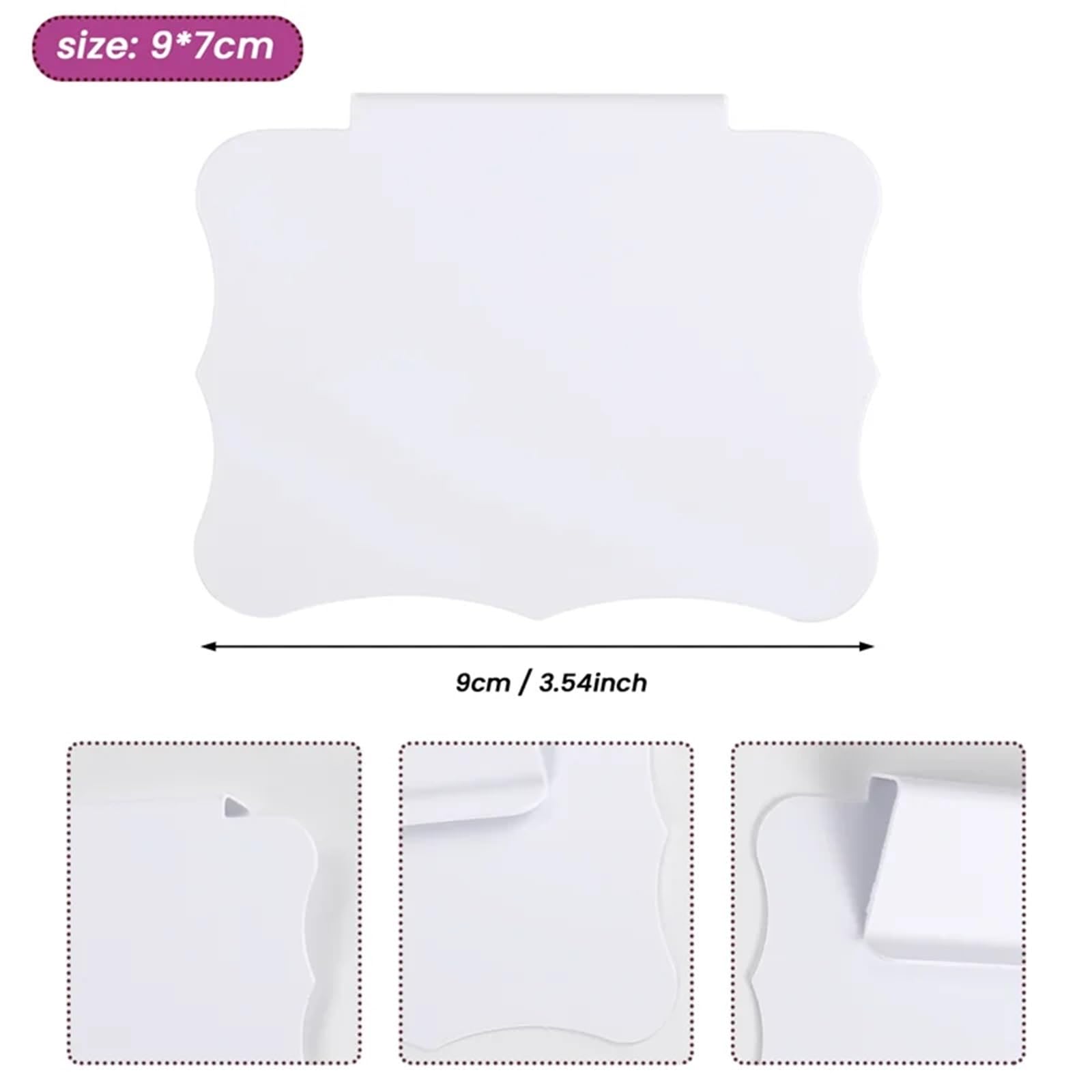 Set di 64 clip per etichette per cestini, con clip e penna, include 64