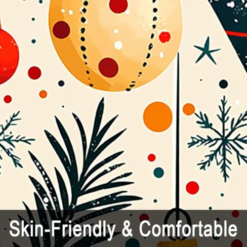 Fundas de cojines para sofá y cama con diseño de Navidad rectangular en terciopelo beige 5