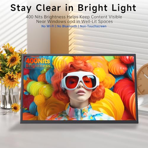 Image of 23.8 Inch Portable Monitor for Laptop, 120Hz FHD 1080P IPS External Monitor, 400 Nits HDR Large Second Screen with USB-C HDMI, VESA Compatible Travel Monitor for MacBook PC Phone PS5 Xbox Switch
