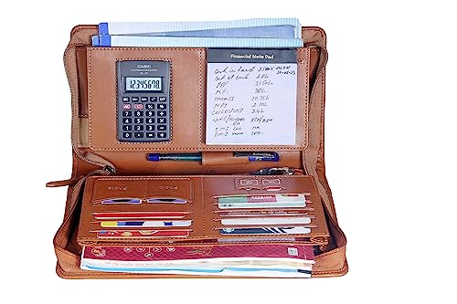 Image of Sukeshcraft Multiple Cheque Book Holder | 8 Digit Calculator Finiancial Note pad