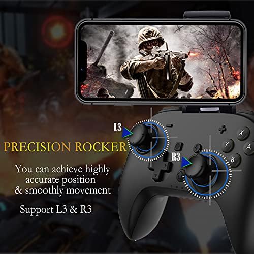 Game Controller for iPhone, Arvin MFi Mobile Bluetooth Gaming Gamepad Joystick, Direct Connection and Direct Play, Compatible with iOS iPhone 14/13/12 Mini/Pro/Pro Max/iPad, Android, Nintendo Switch