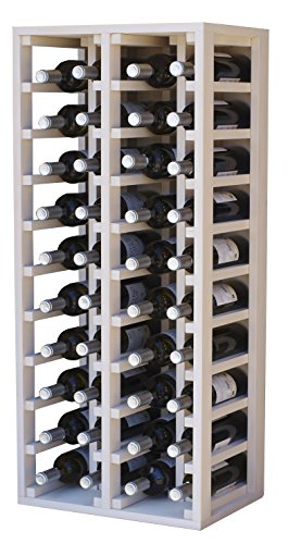 Expovinalia Wine Rack, 4 Modules, Capacity 40 Bottles, Wood, white, 105 x 44 x 32 cm