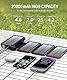 BLAVOR Solar Powerbank 20000mAh Tragbare Solar Ladegerät mit 4 Solarpanels, Outdoor wasserfester externer Akku mit 4 USB Ports 18W Schnelles Ladegerät QC 3.0 USB C Power Bank für Handy Tablet