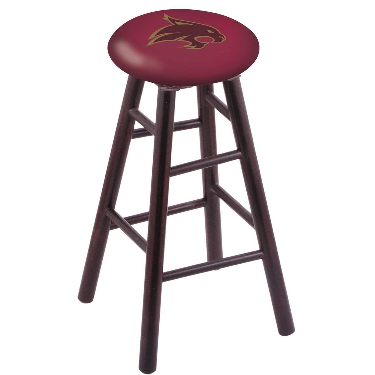 Holland Bar Stool Co. Maple Counter Stool in Dark Cherry Finish with Texas State Seat by The