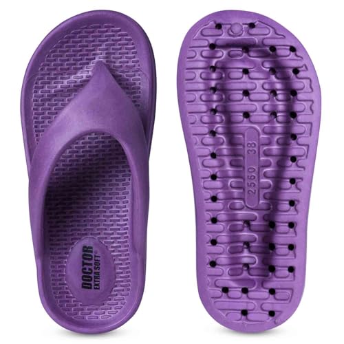 Image of DOCTOR EXTRA SOFT Women's EVA Flip Flop Slippers| Lightweight Comfortable Sandals| Thick Sole Cushion Slip-On, Waterproof Cloud Soft Platform Thong for Summer Beach, Pool & Indoor Outdoor Wear D-557