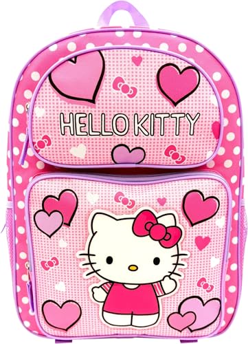 Fast Forward Hello Kitty 16" Cargo Backpack - Hello Kitty Large School Backpack With Multiple Pockets