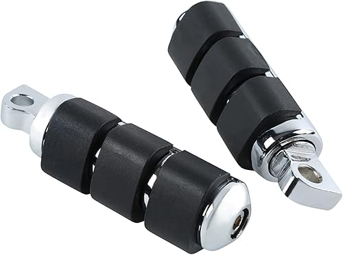 Miniatura 2 de TCT-MOTORPARTS Clavijas de goma antivibratorias cromadas cabidas para Harley Softail Dyna Low Rider