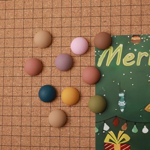 30pcs Matte Push Pins, Colorful Round Map Pins Resin Decorative Push Pins Steel Point Reusable Cute Thumb Tacks Pushpin for Cork Boards, Photos, Calendar, Home, Office, Packed in Box