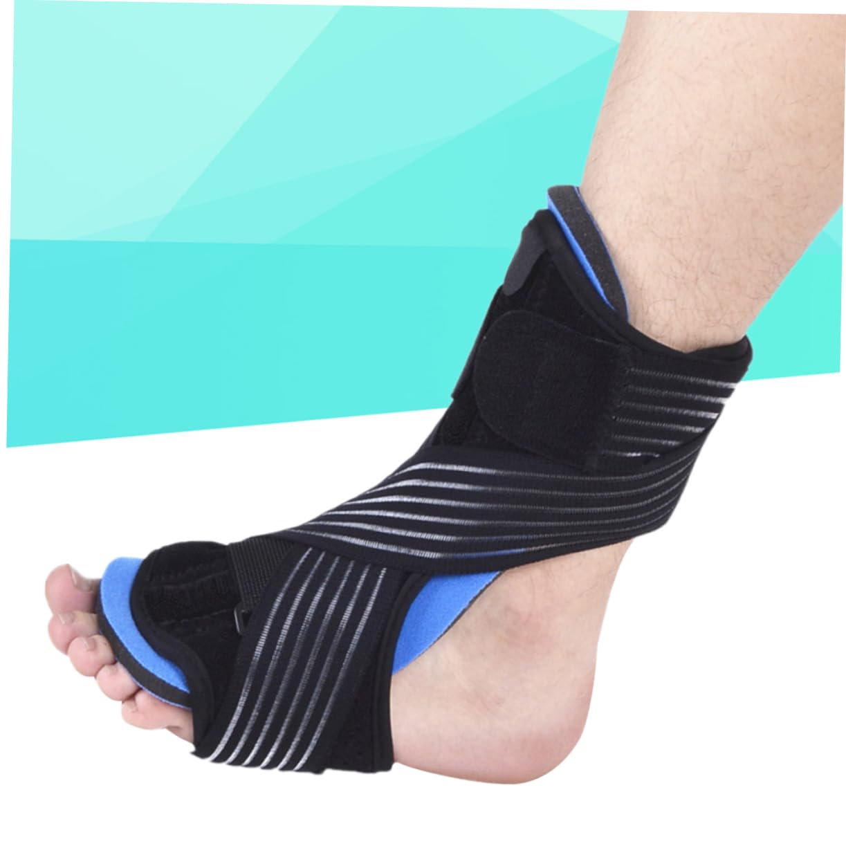 Healeved Plantar Foot Brace Orthosis Splint Plantar Splint Foot Straighteners Memory Foam Aluminum Bar Comfortable Support Black