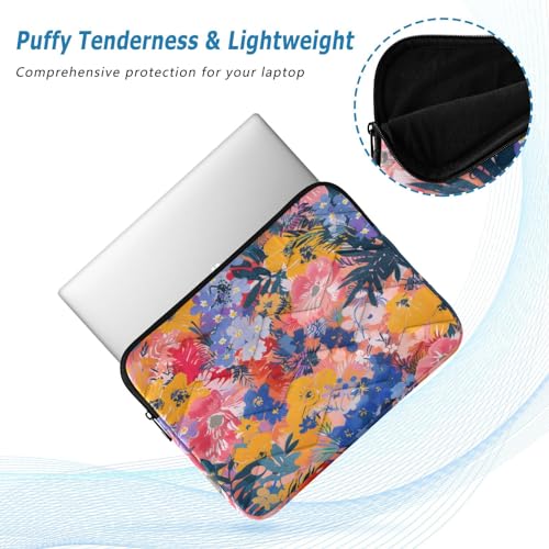 Funda para portátil 13-14 pulgadas estampado floral impermeable miniatura 5