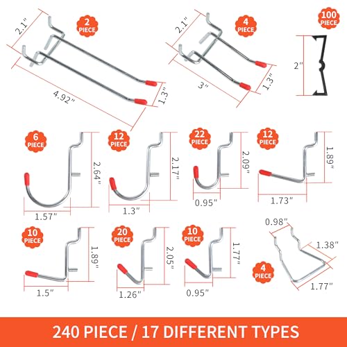 Falpro 240Pcs Pegboard Hooks Assortment thumb #1