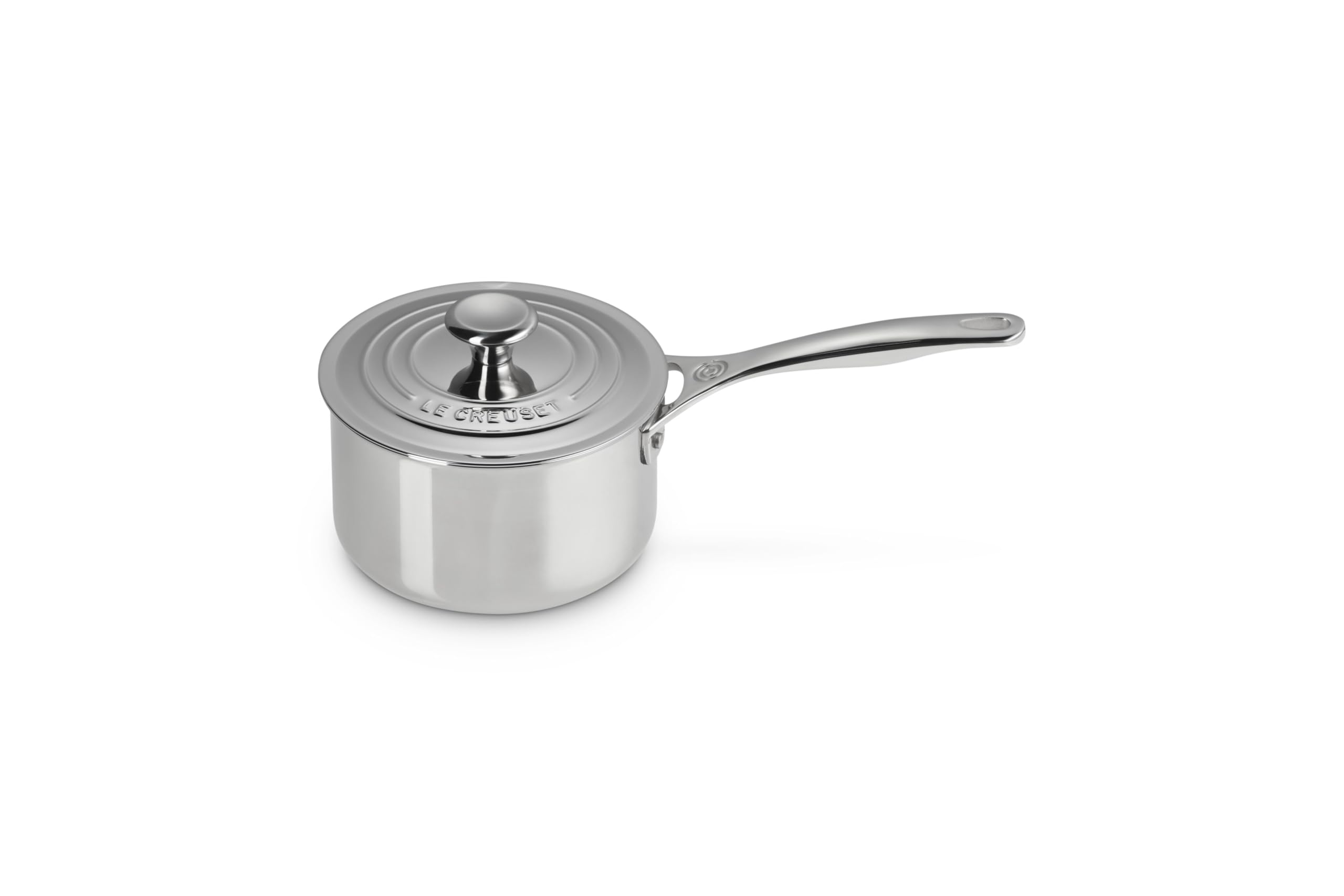 Le Creuset Signature Soßentopf mit Deckel und Hilfsgriff, Rostfreier 3-ply Edelstahl, Ø 16 cm, 1.9 L