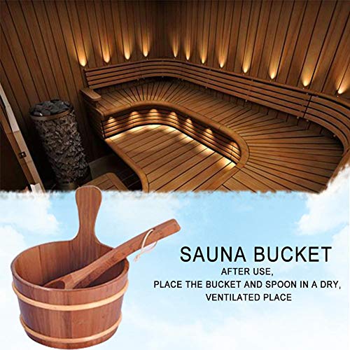 Settlede Wood Sauna Kit Essential Spa Accessory with 4L Wooden Sauna Bucket, Sauna Wooden