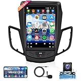 Rimoody Android Car Stereo for Ford Fiesta 2012 2013 2014 2015,Car Radio 2G+64G 9.7’’ Touch Screen Head Unit with GPS Navigation WiFi Bluetooth Mirror Link FM RDS AHD Backup Camera SWC Mic