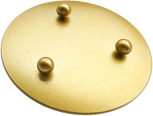 Miniatura 5 de Portavelas dorado 1 paquete de 3.54 pulgadas Plato de vela de hierro, soporte decorativo para velas para el hogar y decoración de mesa