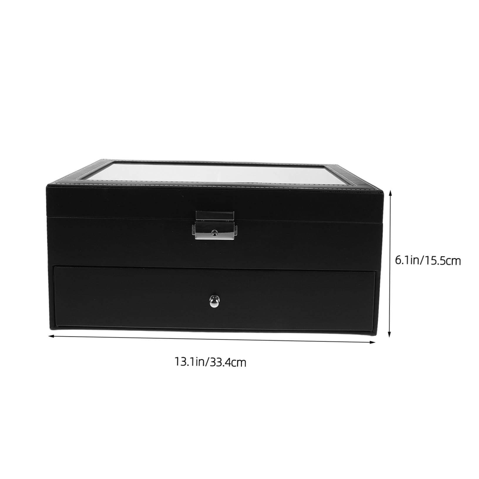 Brillenbox aus Hartschale mit Sichtfenster Brillenorganizer für Sonnenbrillen Aufbewahrungsbox mit Fächern Reise-brillenaufbewahrungsbox Schutz und Ordnung für Brillen