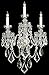 Crystorama 1043-PB-CL-MWP Crystal Three Light Wall Sconce from Traditional Crystal collection in Brass-Polished/Castfinish,