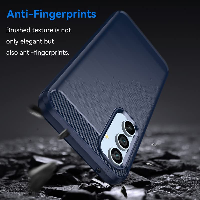 Image of Hybrid Carbon Fiber Back Case for Samsung Galaxy A54 5G (Blue)