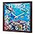 Coastal Nautical Indoor Outdoor Wall Decor Clock Large Underwater World Wall Clock Decorative for Patio Pool (14 Inch Blue)