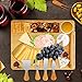 Bamboo Cheese Board Set, Charcuterie Platter and Serving Meat Board Including 4 Stainless Steel Knife and Serving Utensils, Unique Gifts for Christmas Wedding Birthday Anniversary(14''x11'')