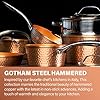 Gotham Steel Hammered 15 Pc Ceramic Cookware Set Nonstick, Deep Copper Pots and Pans Set Non Stick with Bakeware & Deep Fry Pan, Non Toxic PFOA PFOS Free, Induction Oven and Dishwasher Safe #2