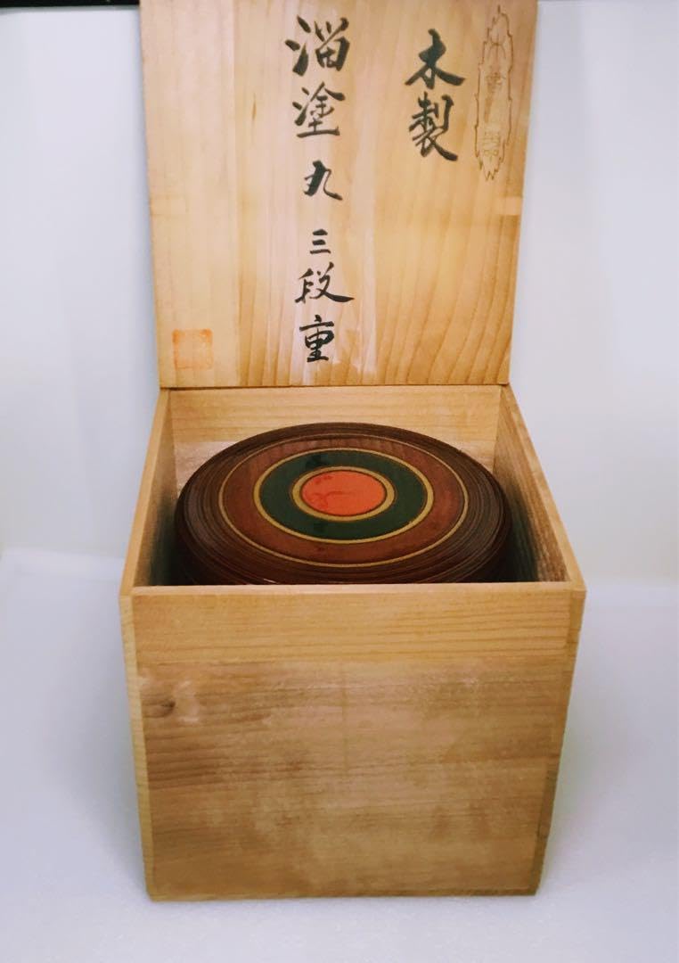 漆器 小型 三段重箱 木製 八角皿5客 茶道具 懐石くれない 5.0 未使用 漆器 小型 三段重箱 木製 八角皿5客 茶道具 懐石くれない 5.0 漆器