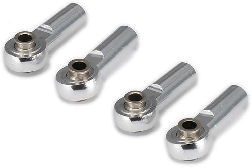 4 soportes para cabeza de bola M4, junta de extremo de varilla de enlace de 0.157 in, rosca de 0.118 in, orificio de 0.984 in de longitud para