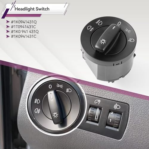 Interruptor de faros para VW Golf y Passat Variant 2005-2014 mando luces 4