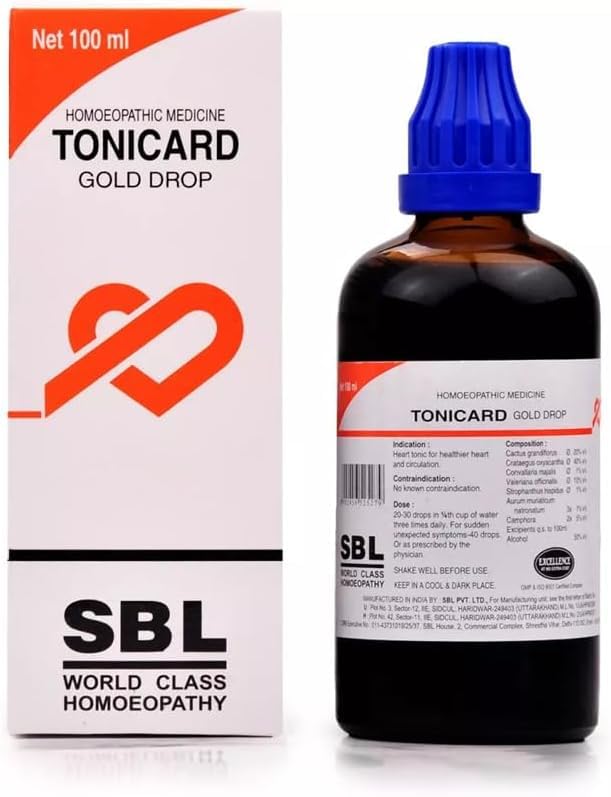 Homeopathic Tonicard Gold Drops (100ml) - by homeoking
