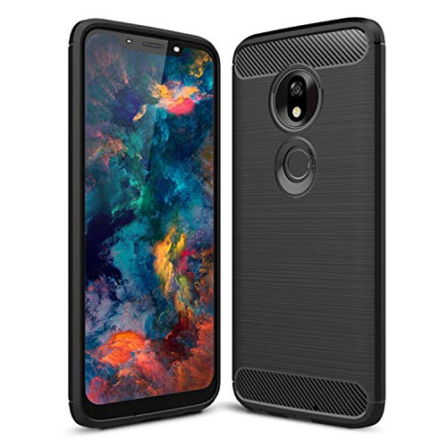SCL Coque pour Moto G7 Play Coque pour Moto G7 Play Coque, Texture en Fibre de Carbone Brossée,...