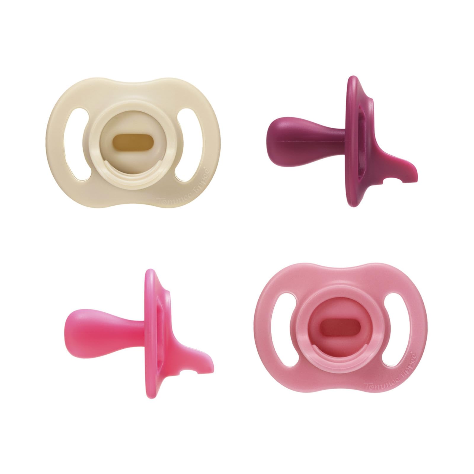 Tommee Tippee Ultraleichter StayPut Schnuller, 6-18m, 4er Pack, einteiliges Silikondesign