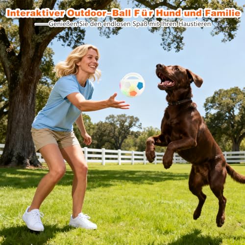 BSOON The Mellow Dog Calming Ball, Anti Stress Ball Hund, Hundeball mit Handle, Antistressball Hund, Interaktives Hundespielzeug Balls, für kleine, mittelgroße und große Hunde (Weiß)